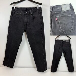 Levis 514 Straight Leg‎ Jeans Men's 33x30 Medium Wash Black Denim